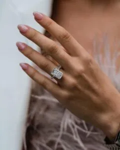 White Radiant Solitaire Ring