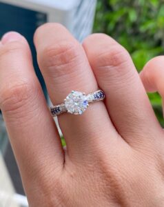 Round Solitaire Anniversary Ring