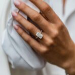 White Radiant Solitaire Ring