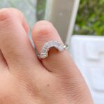White Baguette Anniversary Ring