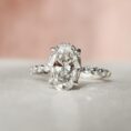 White Oval Wedding Ring