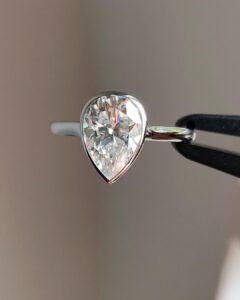 Pear Cut Bezel Ring