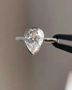 Pear Cut Bezel Ring