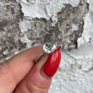 Pear Bezel Birthday Ring