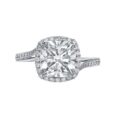Cushion Halo Engagement Ring
