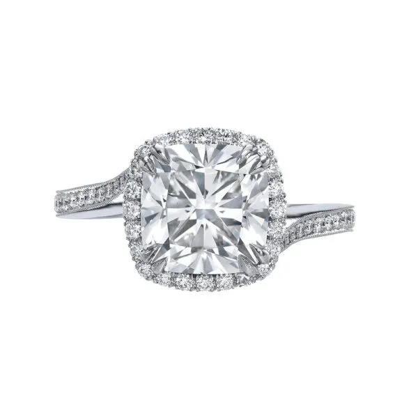 Cushion Halo Engagement Ring