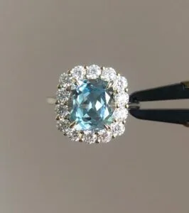 Cushion Halo Engagement Ring