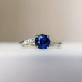 Round solitaire engagement ring
