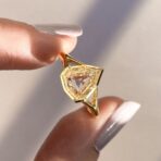 shield bezel anniversary ring