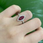 Marquise Halo Wedding Ring
