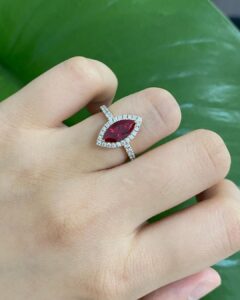 Marquise Halo Wedding Ring