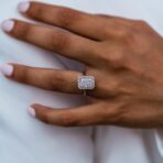 Radiant Halo Wedding Ring