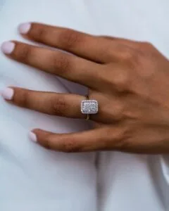 Radiant Halo Wedding Ring