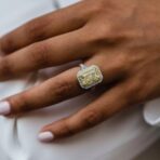 Yellow Radiant wedding ring