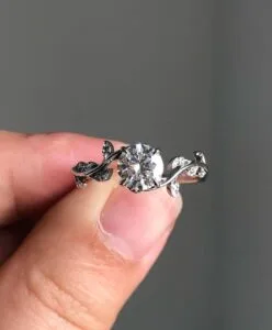 Round Solitaire Birthday Ring