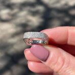 Round Pave Wedding Band