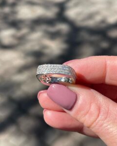 Round Pave Wedding Band