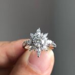 Round Halo Birthday Ring