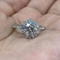Round Halo Birthday Ring