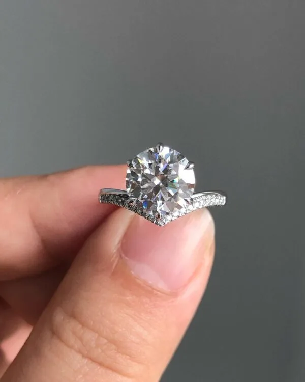 Round Solitaire Anniversary Ring