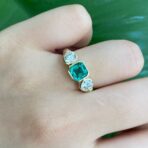 Asscher Bezel Wedding Ring