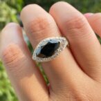 Marquise Halo Birthday Ring