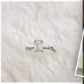 White Emerald Solitaire Ring