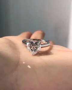 Heart Solitaire Engagement Ring