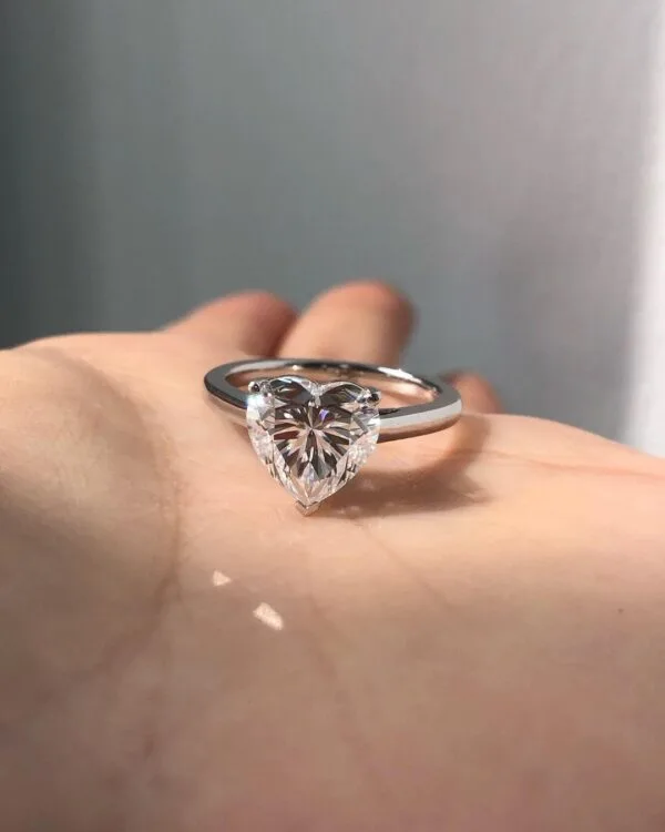 Heart Solitaire Engagement Ring