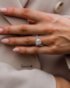 Cushion Solitaire Anniversary Ring