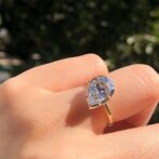 Pear Bezel Birthday Ring