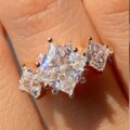 Princess Three Stone Ring