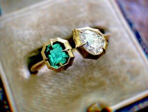Asscher and Pear Ring