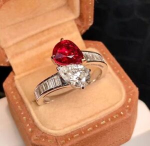 Pear Two Stone Ring