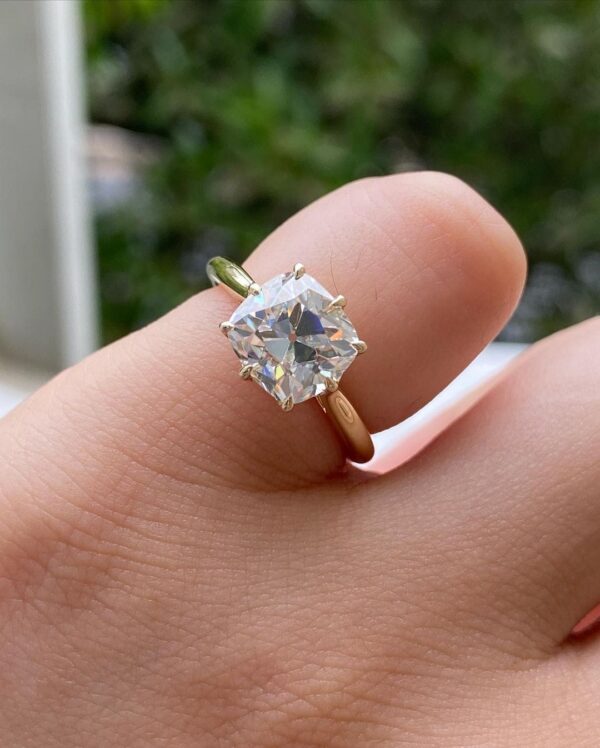 Glamorous 2.5Ct White Cushion Cut Solitaire Best Proposal Ring For Her | Birthday Gift Ring - Image 2