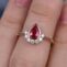 Pear Bezel Anniversary Ring