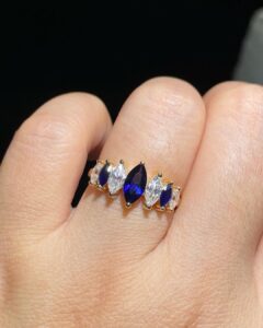 Marquise Solitaire Anniversary Ring