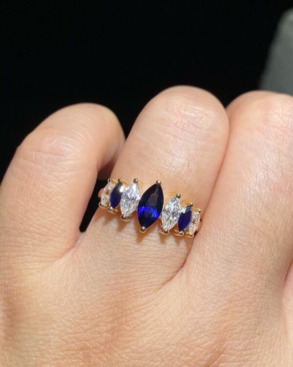Marquise Solitaire Anniversary Ring