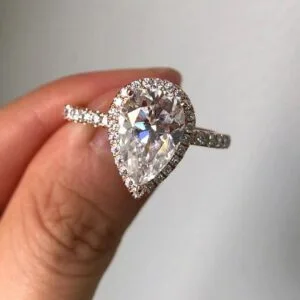 Pear Party Wear Ring