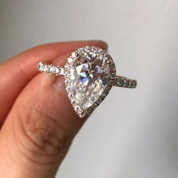 Pear Party Wear Ring