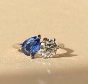 Pear and Round Ring
