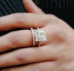 Princess Solitaire Ring Set