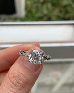 Cushion Solitaire Anniversary Ring