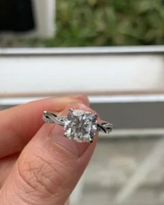 Cushion Solitaire Anniversary Ring