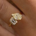 Emerald and Pear Ring