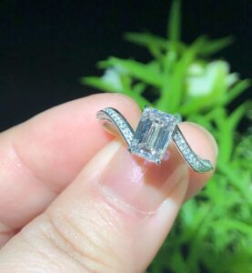 Emerald Solitaire Engagement Ring