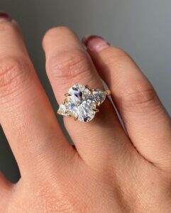 Oval Three Stone Ring