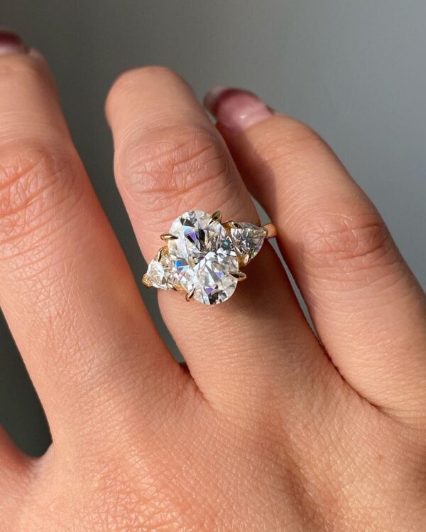 Oval Three Stone Ring