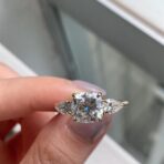 White Cushion Cut Ring