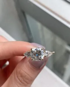 White Cushion Cut Ring